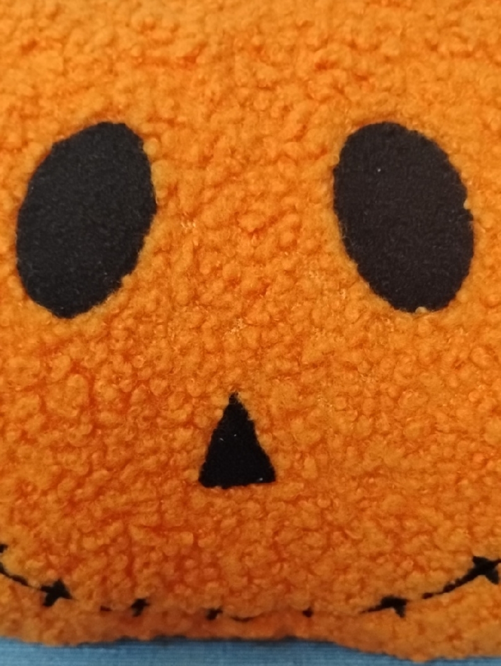 Plush Pumpkin Pillow - Orange & Black - Picture 6 of 8